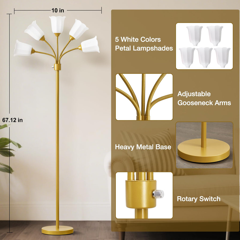 Medusa Floor Lamp, Multi Head Modern Tall Lamp