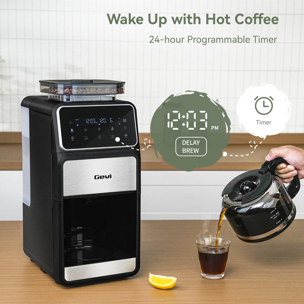 10-Cup Grind & Brew Drip Coffee Maker with Built-In Burr Grinder