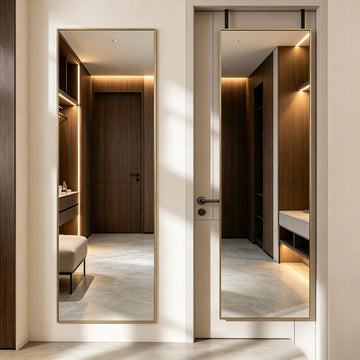 47"x14" Full Length Door Mirror, Full Body Door Mirror, Gold
