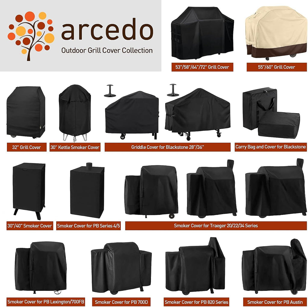 BBQ Grill Cover 50 Inch, Heavy Duty Waterproof Barbecue Cover for Outdoor Grills up to 48 Inch Width, Suitable for