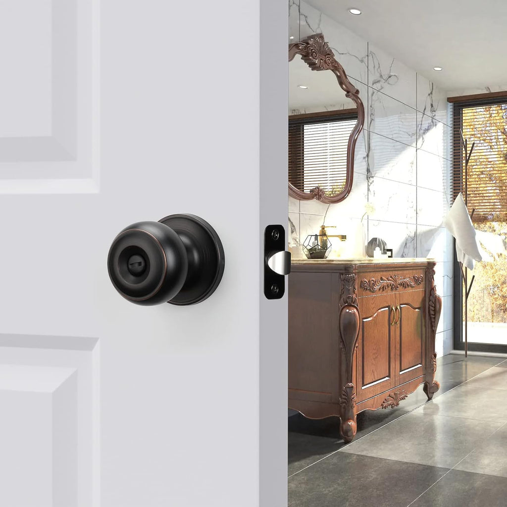 6 Pack Oil Rubbed Bronze Door Knobs Interior