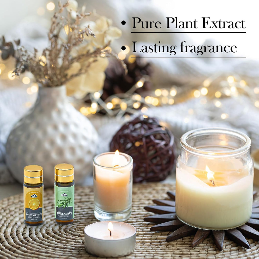 Essential Oil Set, Fragrance Oils for Diffusers, Home Care, Humidifier Laundry, Candle Making - Tea Tree - Set of 32