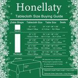 Christmas Green Tablecloth Rectangle, Jacquard Spill Proof Table Cloth with Snowflake Patterns, Dama