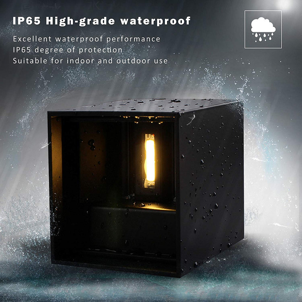 LED Aluminum Cube Square Wall Sconce Waterproof Outdoor Light Exterior Wall Lights fixtuers 20W