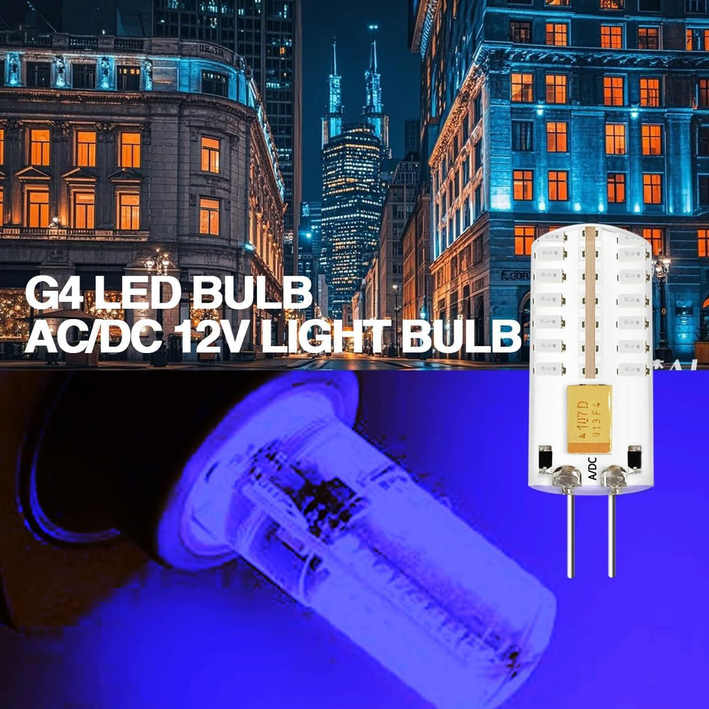 Blue G4 LED Bulb 12V, 3W 20W-30W Halogen G4 Bi-Pin Bulbs