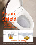 EPLO Luxury Smart Toilet with Auto Open/Close, Foam Dispenser, ADA Comfort Height Heated Seat, Warm Water/Dryer