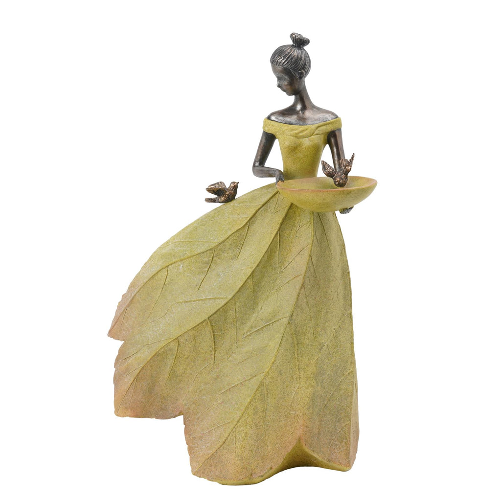 Large Garden Fairy Statue Bird Feeder & Bird | Casa Home Living