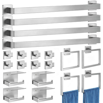 20-Pieces Brushed Nickel Bathroom Hardware Set