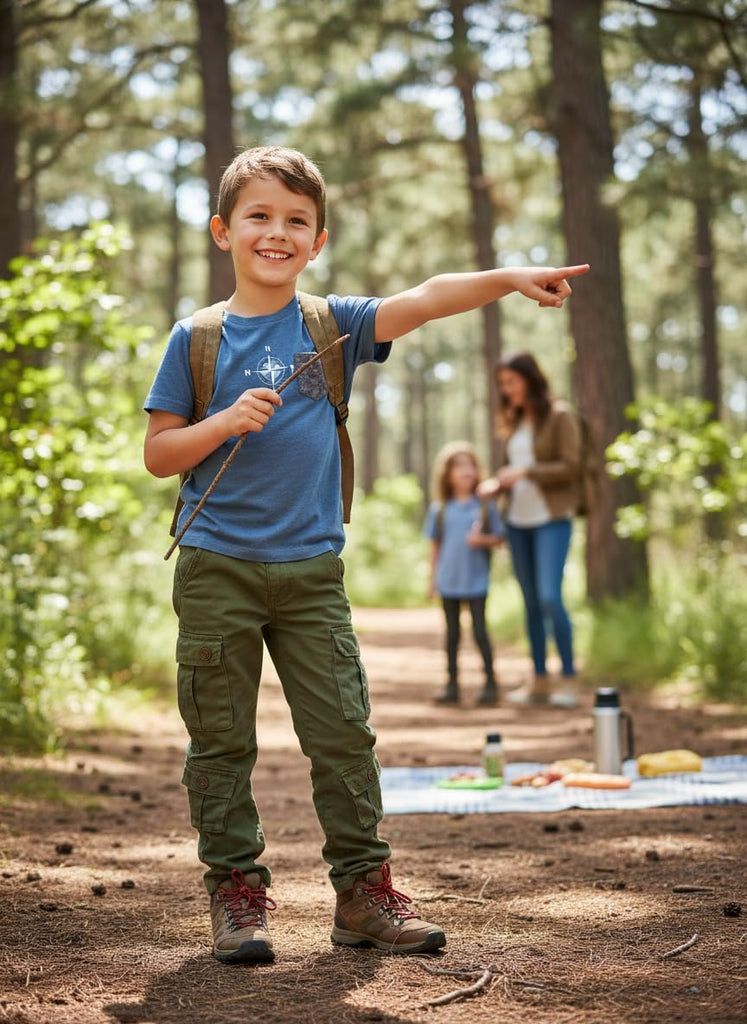 Boys' Military Cargo Pants,Kids Cotton Multi Pocket Casual Outdoor Trousers