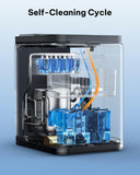 Ice Maker Countertop, 8 Ice Cubes in 6 Mins, 26.5 lbs/24H, 2 Bullet Ice Sizes, Self-Cleaning Bullet Ice Maker