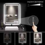 24X32 LED Bathroom Mirror with Lights, Anti-Fog, Dimmable, Backlit + Front Lit, Lighted Bathroom Vanity Mirror for