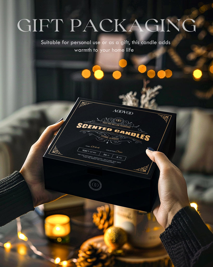 Scented Candles for Men - 4 Pack Candles Scented, Giftable