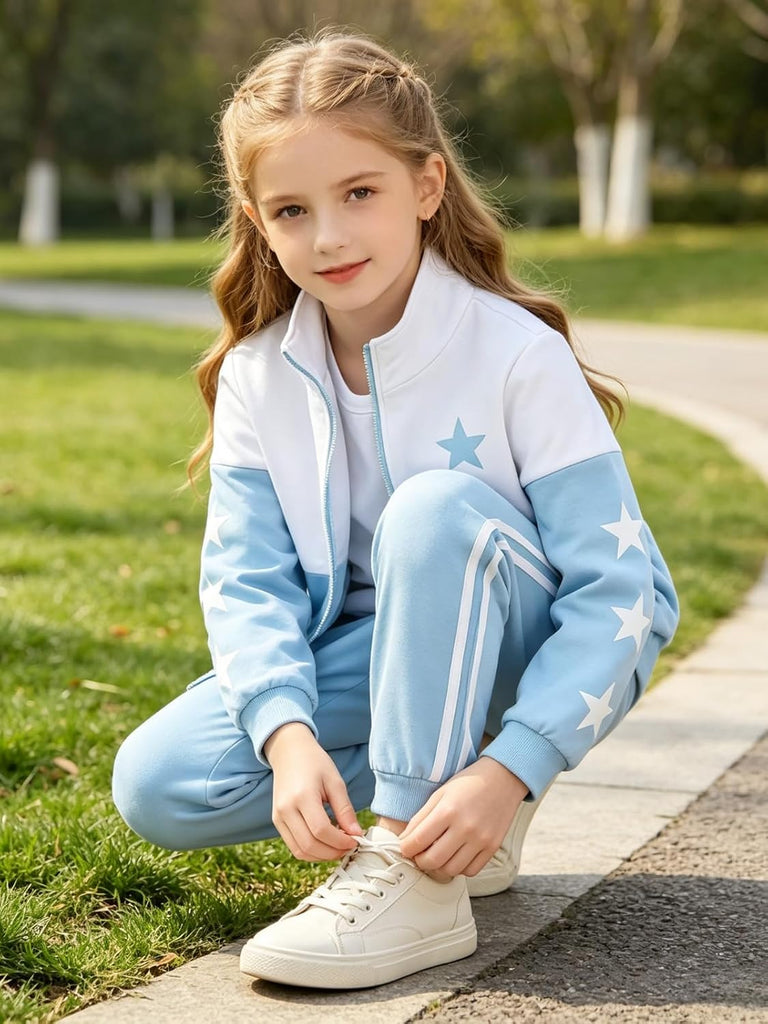 2 Piece Tracksuit Set Zip Up Jacket & Pants Sweatsuit Fall Winter Outfits