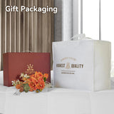 Organic 75% Goose Down Fiber Comforter Queen,850+FP,1200TC,Extra Fluffy,Hotel-Luxury Ultra Soft All 