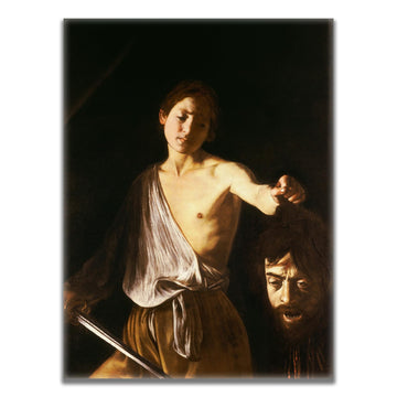Caravaggio David Carrying The Head of Goliath Poster Religious Canvas Wall Art Master Painting Print Renaissance