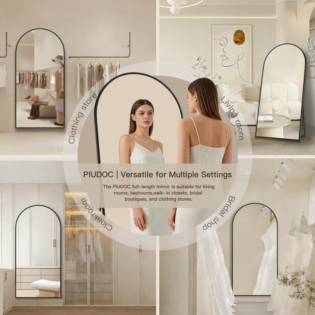 76"x34"Floor Mirror Full Length,Arched Full Length Mirror with Stand,Full Body Mirror,Hanging or Large Leaning Living