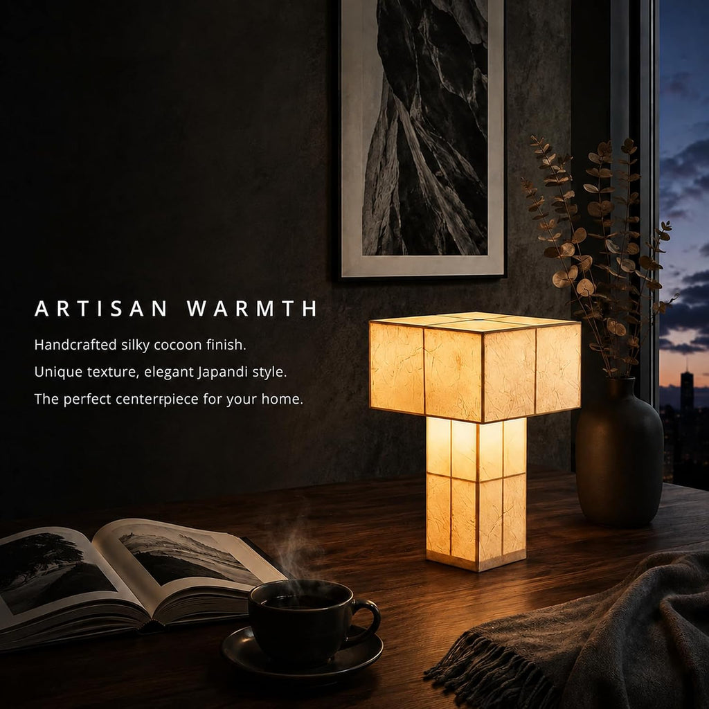 Cordless Small Table Lamp, USB-C Rechargeable Touch Dimmable Bedside Lamp with Handcrafted Fiber Shade