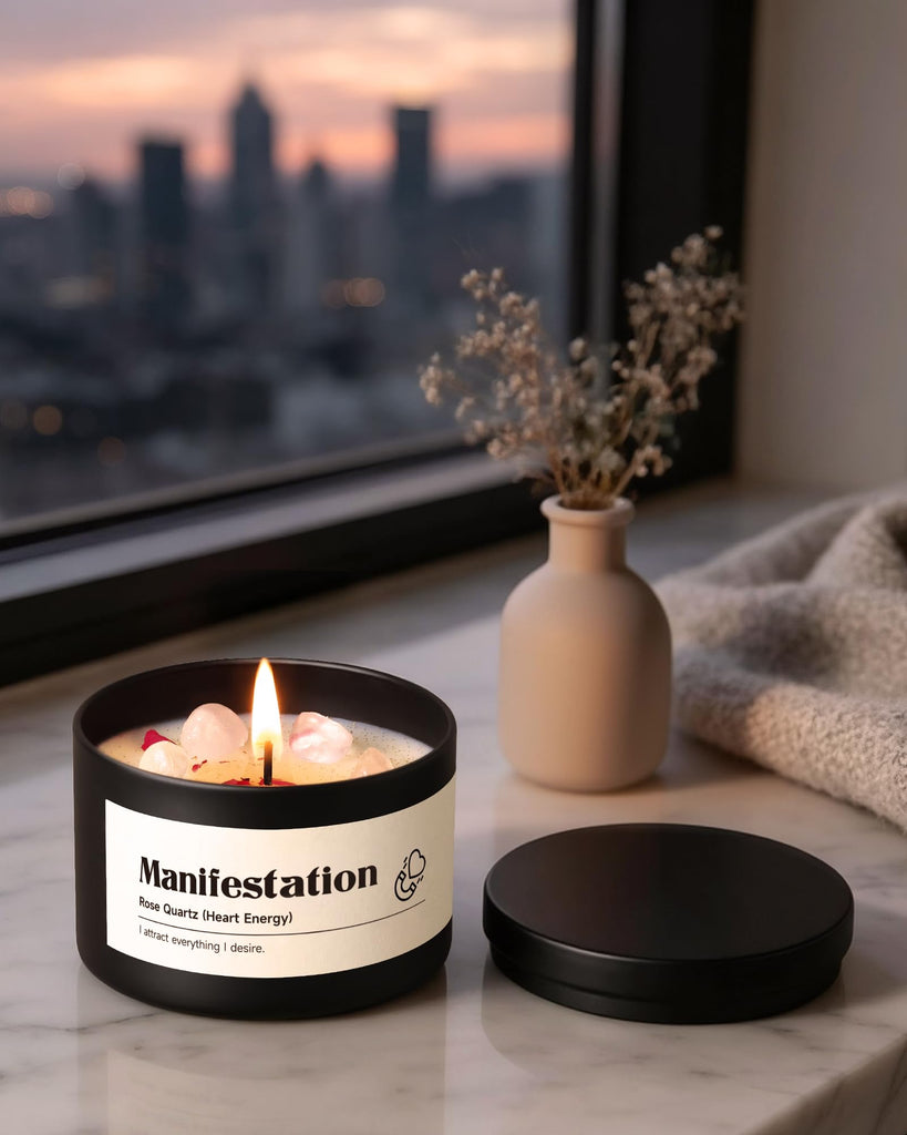Manifestation Candle - Crystal Candle for Attraction Spiritual Gifts