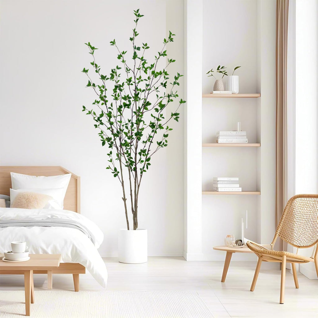 7FT Artificial Citrus Tree, Minimalist Faux Tree with Lifelike Leave