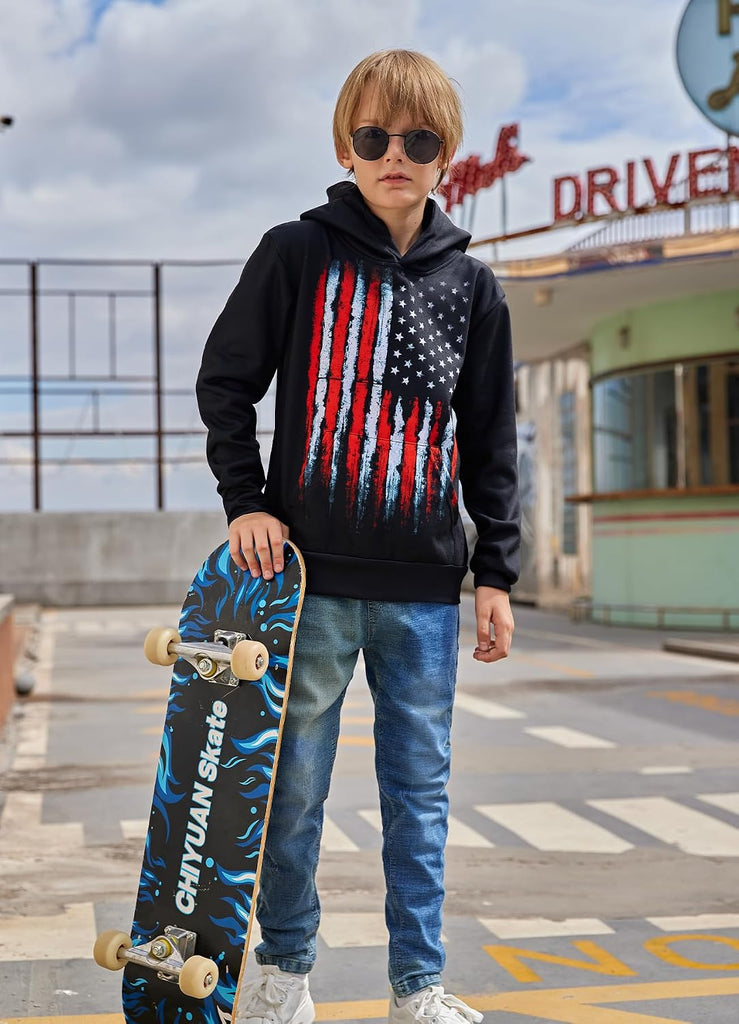 Boys Girls Warm Fleece Hoodies Sweatshirt with Pockets