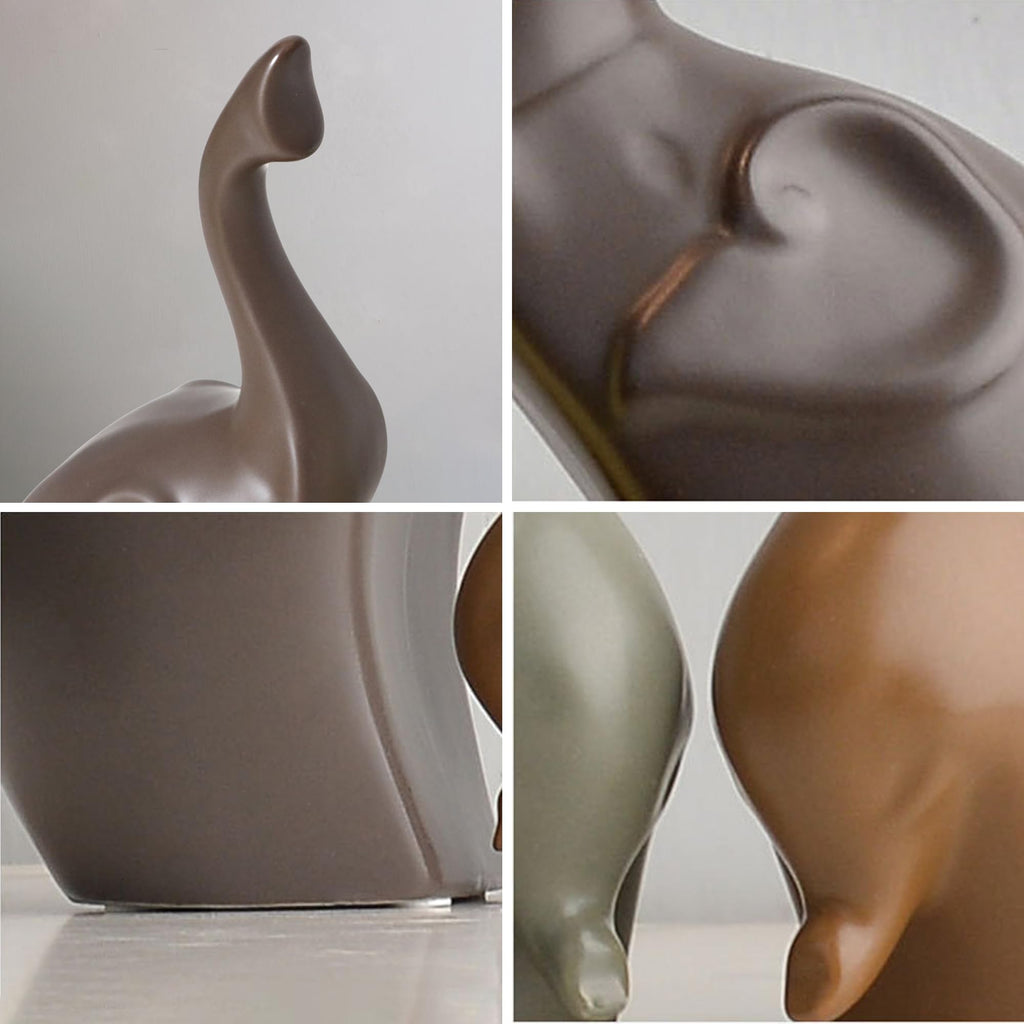 Statue Sculpture Home Decor Ceramic Figurine Family Set of Three