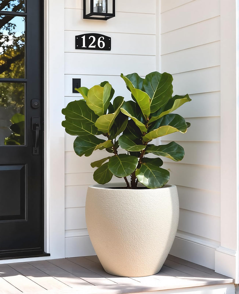 14.5 Inch Large Plastic Flower Pot with Drainage for Plants