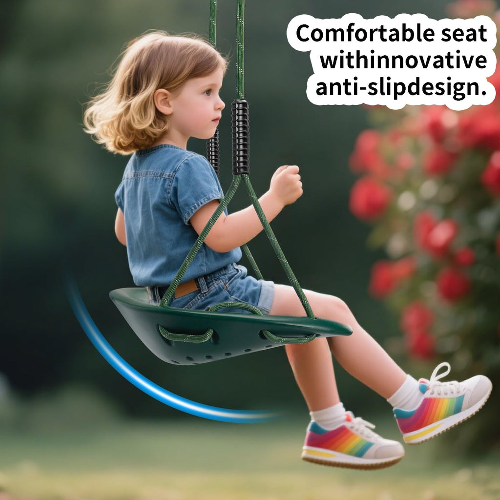 Heavy Duty Swing Seat, Capacity Outdoor Swing Seat for Adults & Kids, Green