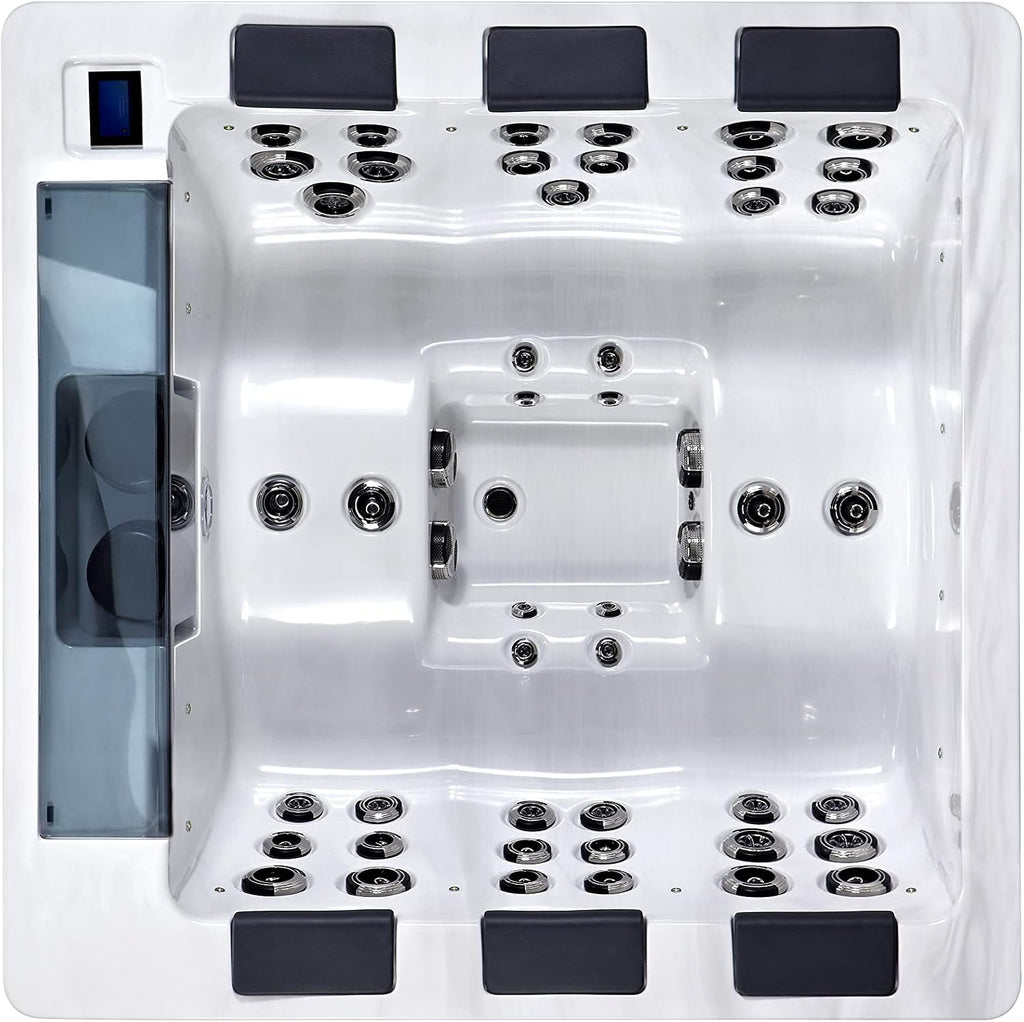 6 Person Luxury Outdoor Portable Spa - 44 Jets - Above Ground Hot Tub