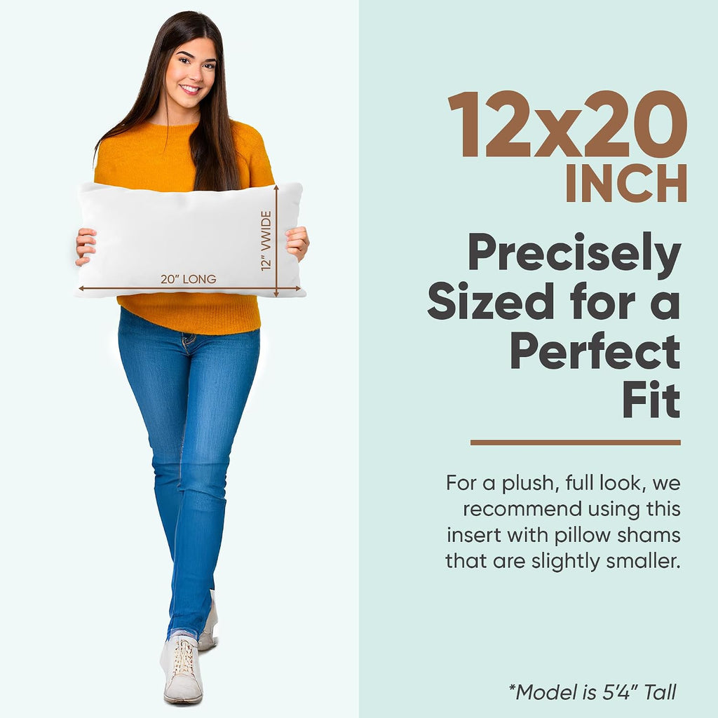 Synthetic Down Pillow Insert 12x20 in - Karate Chop Pillow
