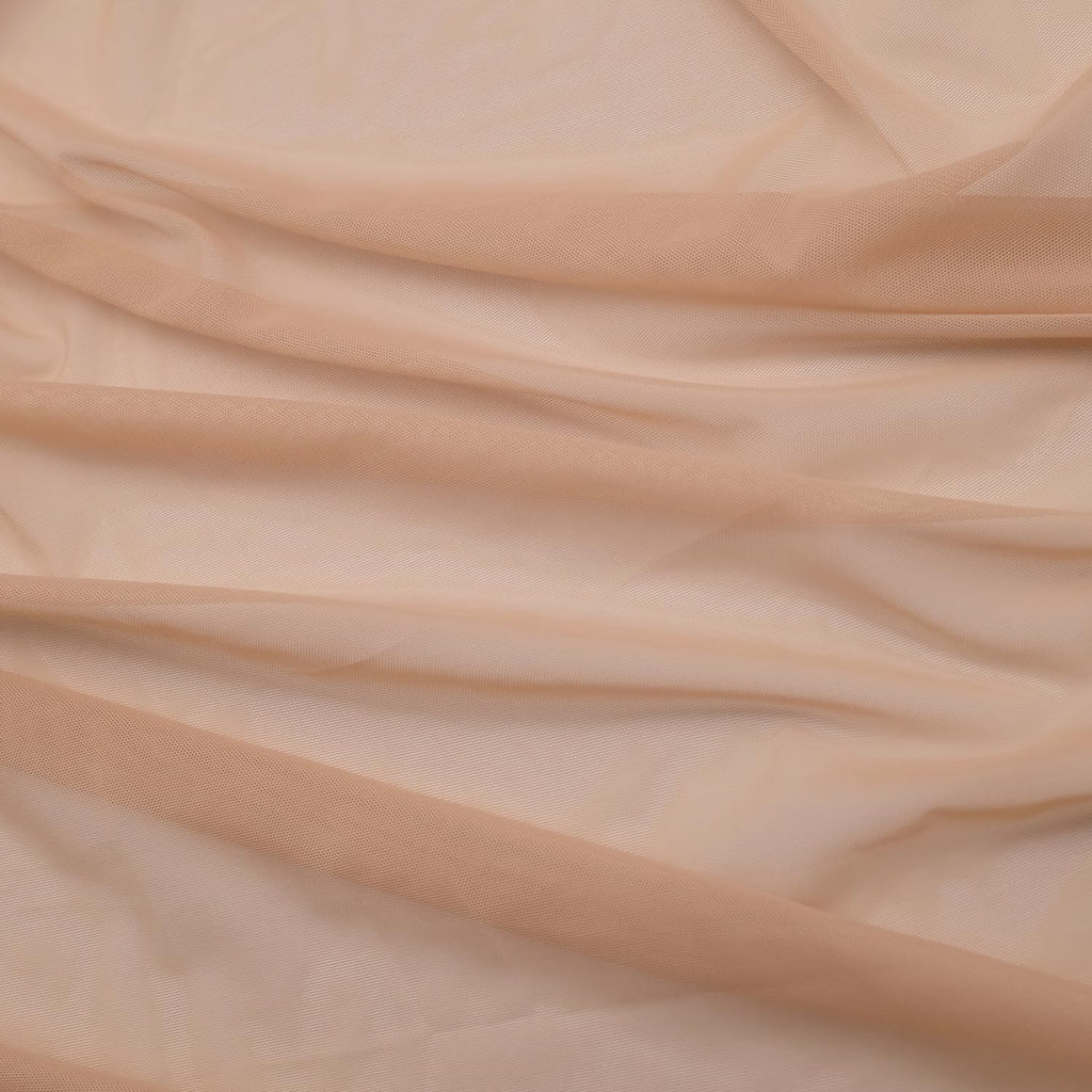 4-Way Stretch Mesh Fabric 60" by 5 Yards Lightweight Sheer Mesh (Nude)