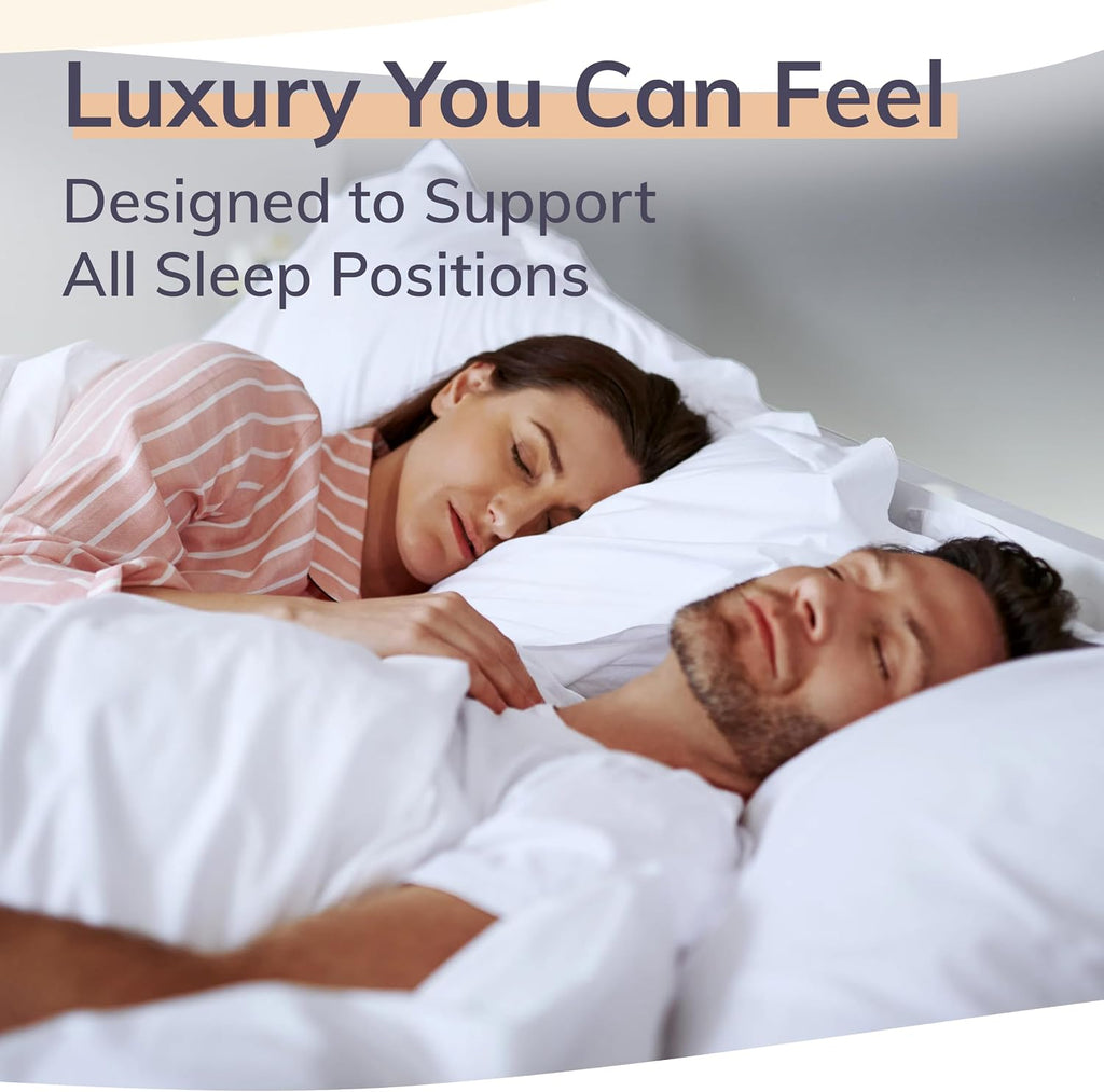 Premium Queen Size Bed Pillows - Set of 2, 28"x20" - Luxurious Ultra-Soft Cooling Pillow - Hotel Quality, Down