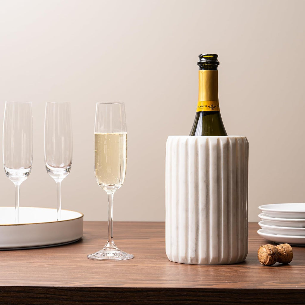 Marble Wine Chiller, Champagne Bottle Holder, Cooler Bucket