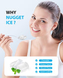 Nugget Ice Maker Countertop, Pellet Ice Machine Soft Chewable Ice 40lbs/Day, One-Click Operation, Auto Self-Cleaning