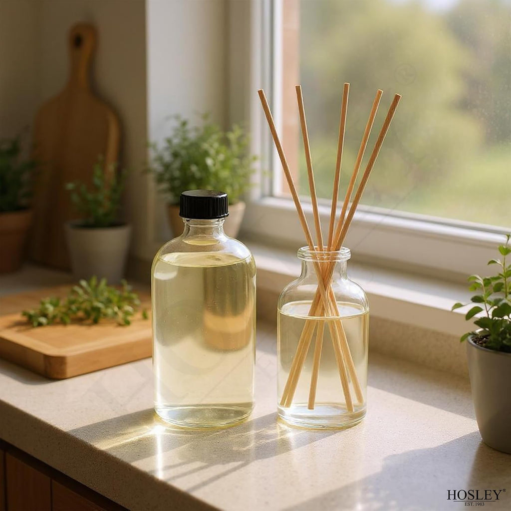 Essence of Elegance Vanilla Almond Reed Diffuser Refill Oils, 200ml Each with Chic Diffuser Bottle & Stylish - Set of 2