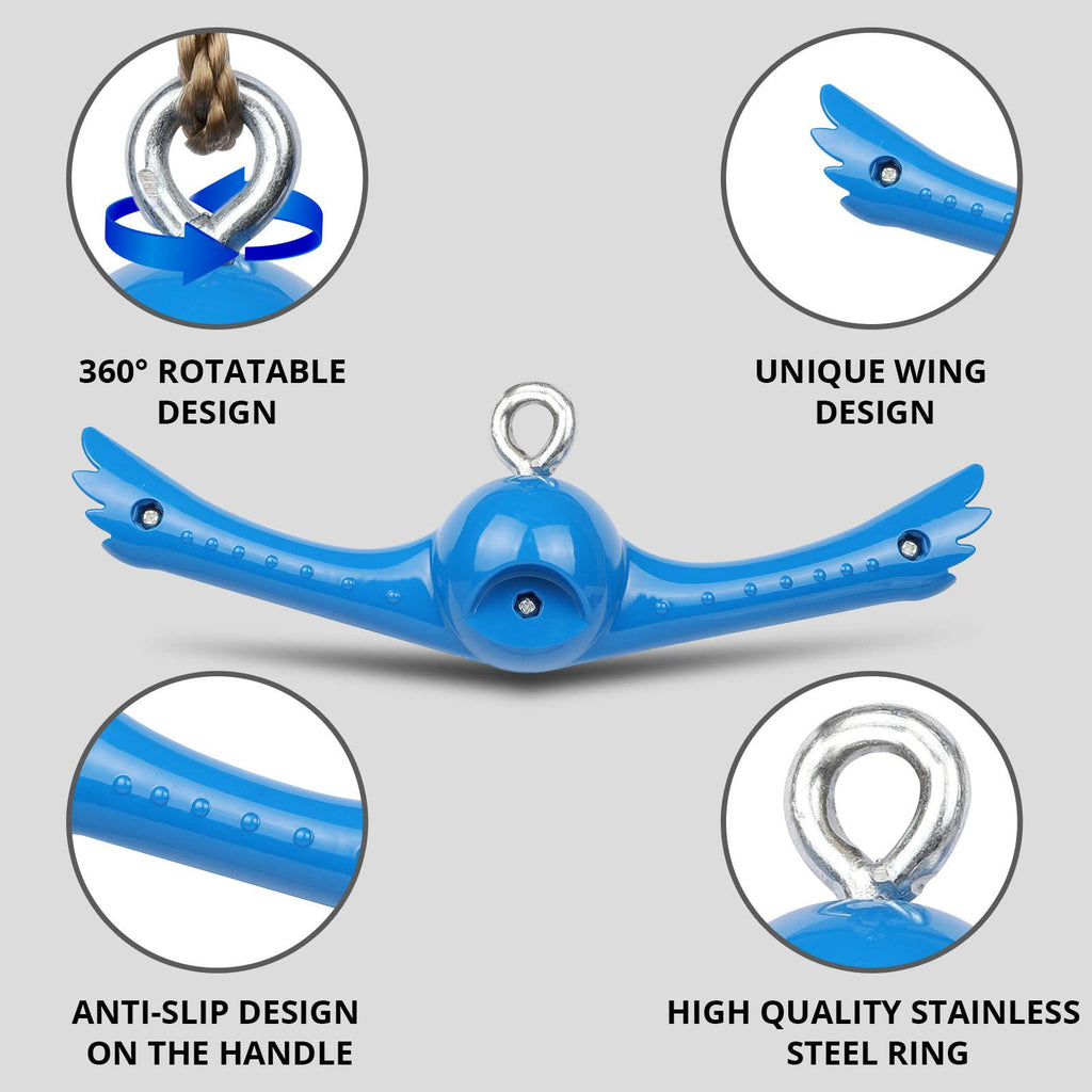 Ninja-Twister Swing Spins Set: Slackline Attachments - 360° Handle Twist-Spin Flips Toy Activate Ninja Powers Warrior