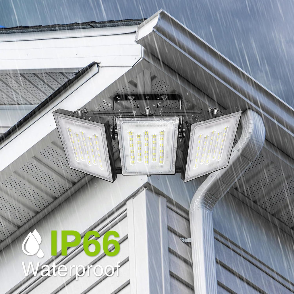 Flying Series Max - 300W 30,000LM Dusk to Dawn LED Flood Light with Photocell Sensor, 6000K Super Bright, IP66