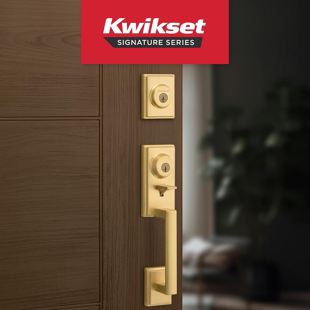 Peralta Front Door Lock Handle and Deadbolt Set, Entry Handleset Exterior with Interior Reversible Lever - Door Handleset