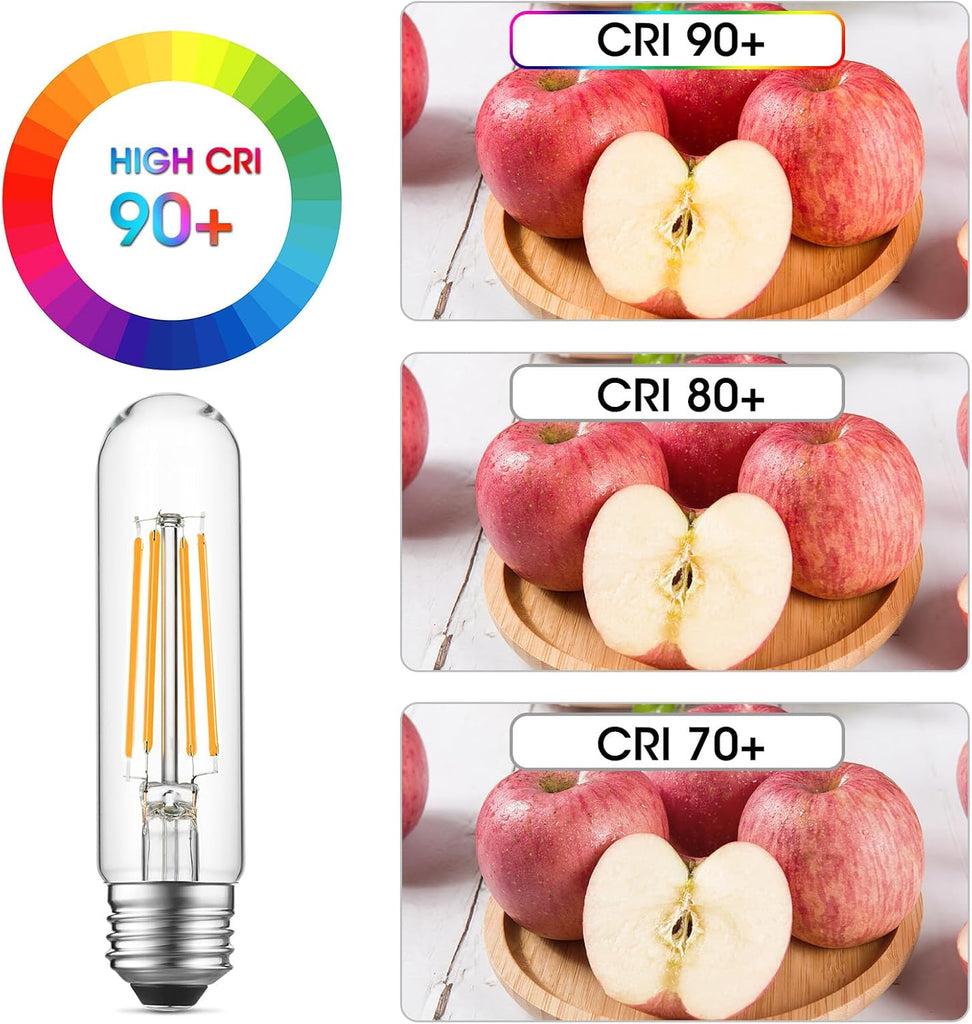 5" T10 Tubular LED Light Bulb, 60W Eq, Dimmable, Warm White 2700K, 4-Pack