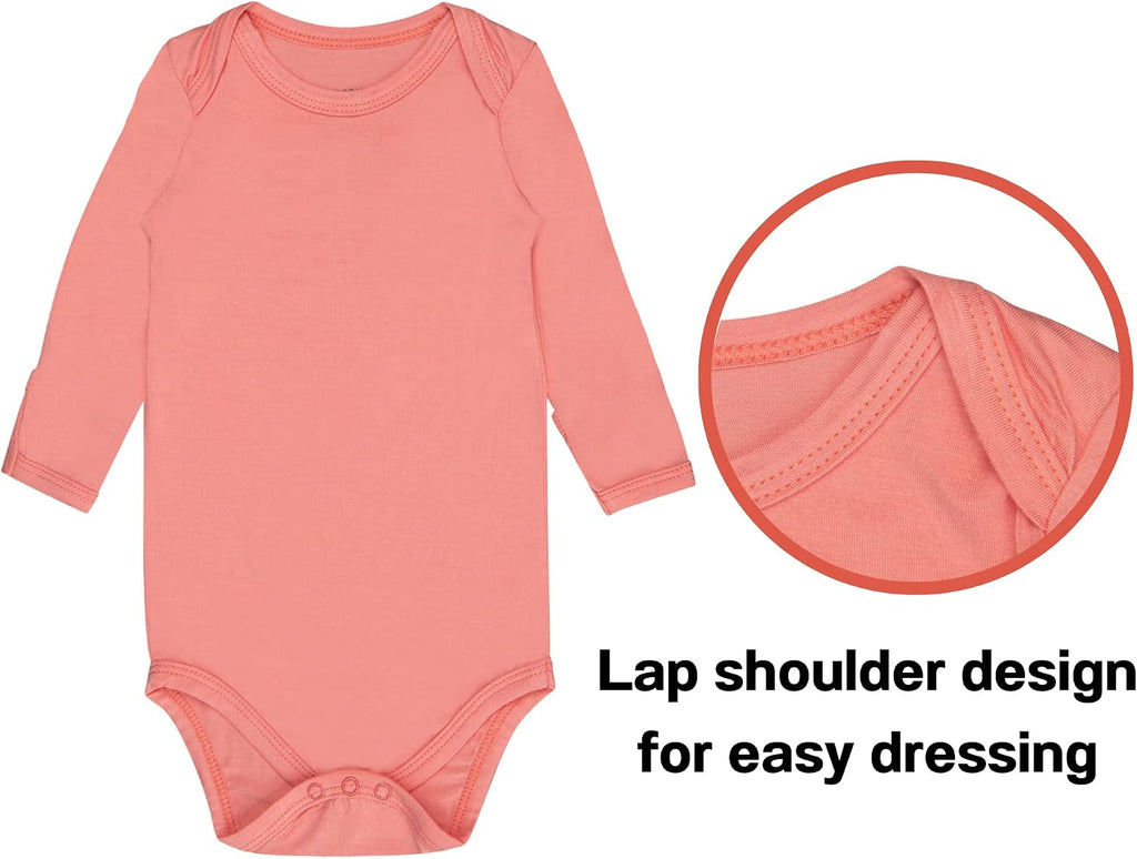 Baby Long Sleeve Bodysuit, Rayon of Bamboo, Pack