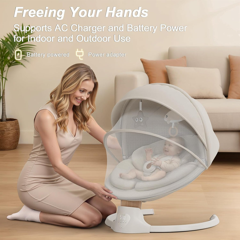 Swings for Infants, Electric Baby Swing with Bluetooth Music