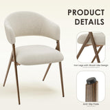 COLAMY Dining Chairs Set of 2, Modern Fabric Upholstered Dining Room Kitchen Side Chairs with Iron Legs