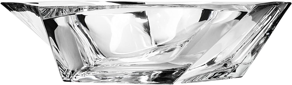 Crystal Bowl"Ocean", 14" Dia Decorative Crystal Platter, Elegant Centerpiece Candies Confectionery Fruit Bowl