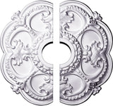 18"OD x 3 1/2"ID x 1 1/2"P Rotherham Ceiling Medallion, Fits Canopies up to 3-1/2", 2 Piece
