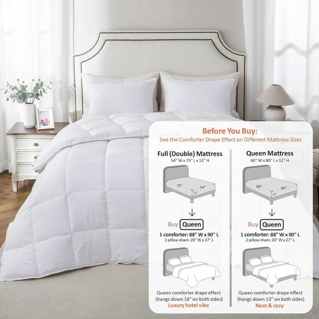 Comforter Set - Reversible Dual Color - Goose Down Alternative