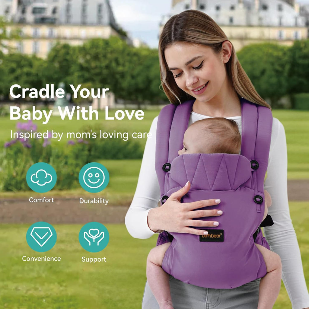 Carrier Newborn to Toddler, 7-45 lbs with Natural Material, Ergonomic Design,Versatile and Adjustable,Hands Free
