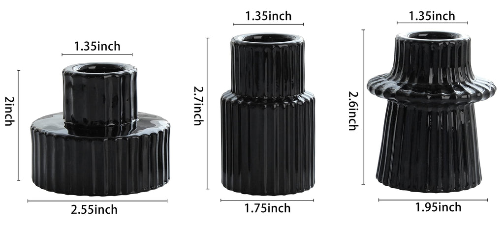 Taper Glass Candlestick Holders Tealight Candle Holders for Table Centerpieces, Wedding Decor and Dinner Party (6