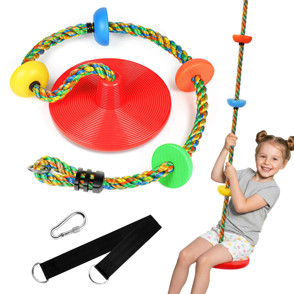 Rope Swing for Tree Climbing Rope for Kids Tree Swing for Kids Swing-Red