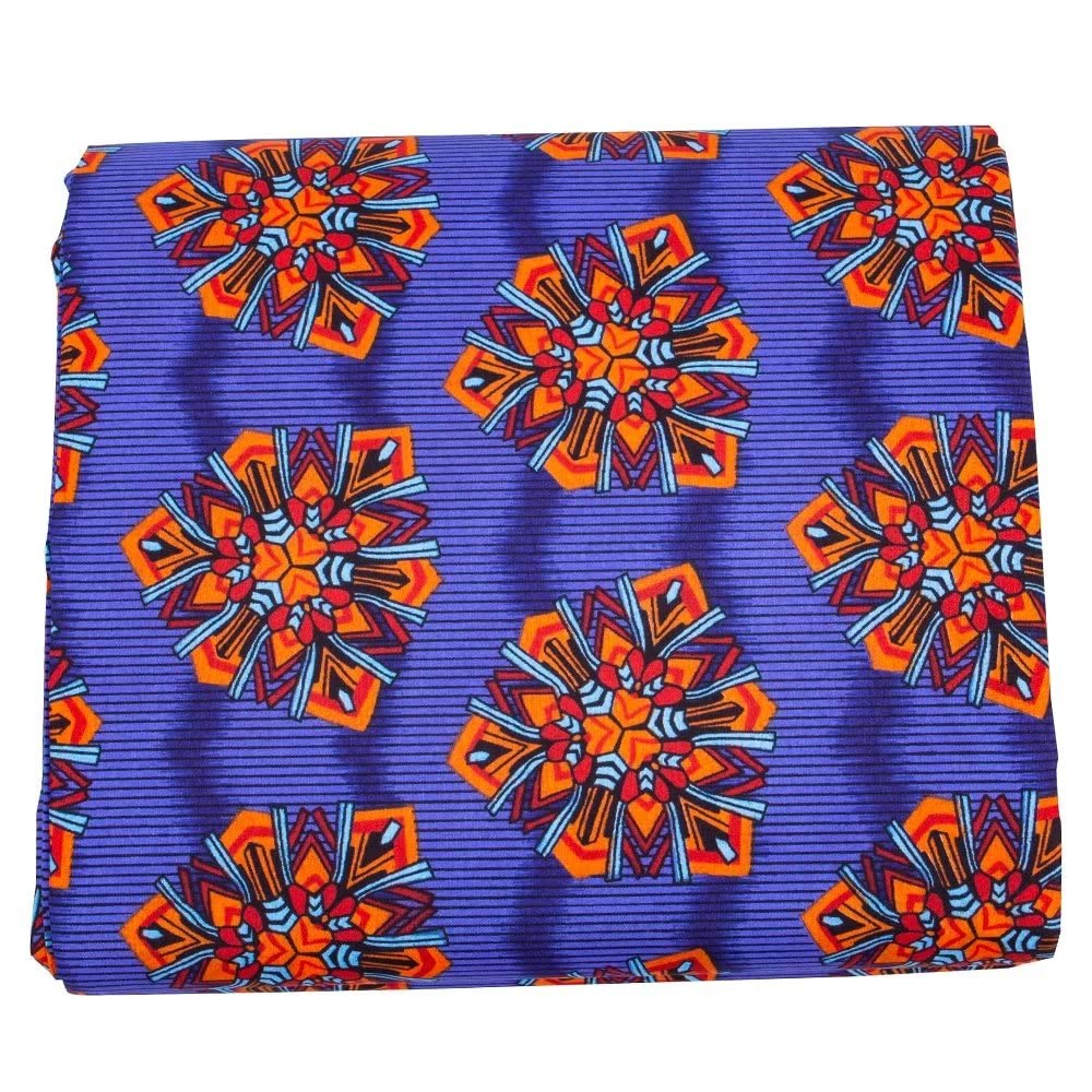 African Fabric 6 Yards 100% Polyester Ankara Fabric for Party Dress 6443