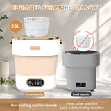 Portable Washing Machine, Folding 20L Mini Washer and Spin-Dryer,3 Cleaning Modes Small Compact Laundry Machine of