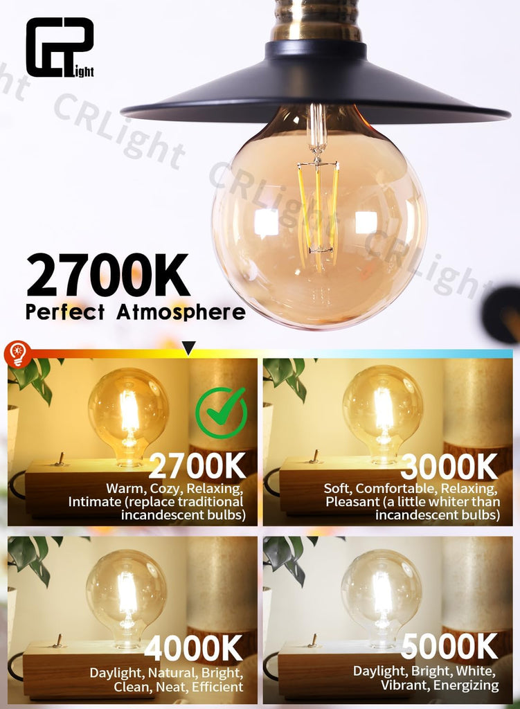 10W Dimmable G40 (G125) Large LED Globe Bulb, 2700K Warm White, E26